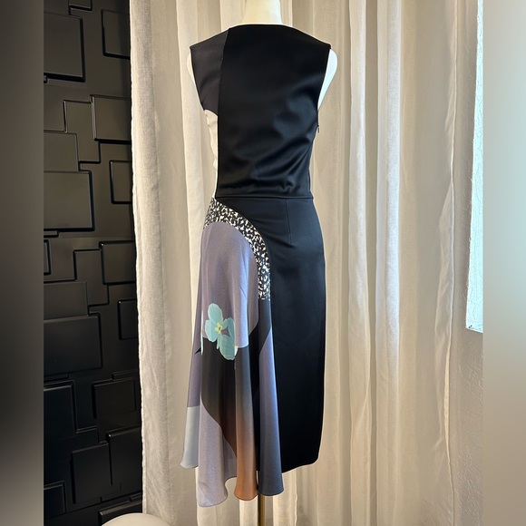 3.1 Phillip Lim 2014 FW Runway dress 2 black/white/purple/floral - Picture 4 of 12